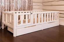 Toddler Bed on Legs (with Doors and Storage)
