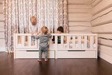 Toddler Bed on Legs (with Doors and Storage)