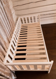 Toddler Bed on Legs (without Front Railing, but with Storage)