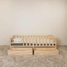 Toddler Bed on Legs (without Doors, but with Storage)
