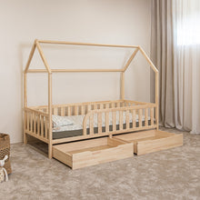 (A) Montessori House Floor Bed for Toddlers