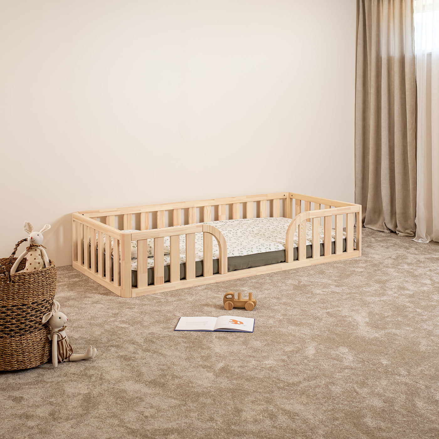 Toddler Floor Bed (with Rounded Opening in the Middle)